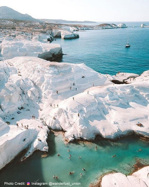 Best 15 Greece Beaches - Sarakiniko Beach Milos Island Greece
